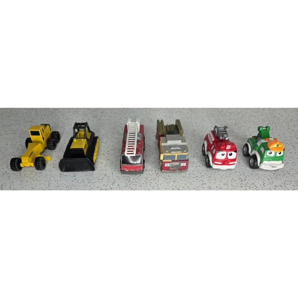 Vtg Mini Tonka Construction & Fire Trucks Maisto Hasbro Lil Chuck & Friends Lot